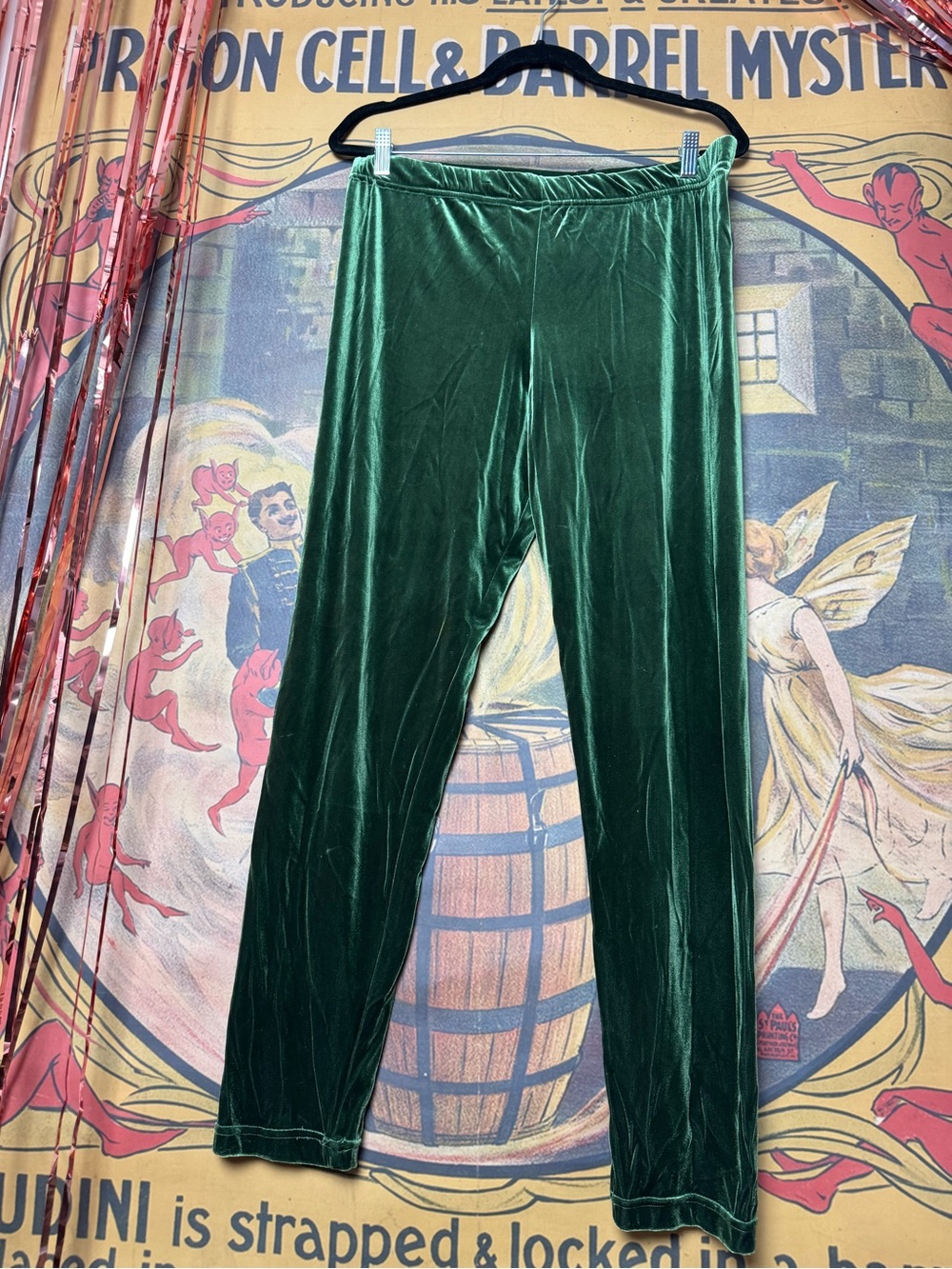 Newtex Vintage Green Velvet Leggings